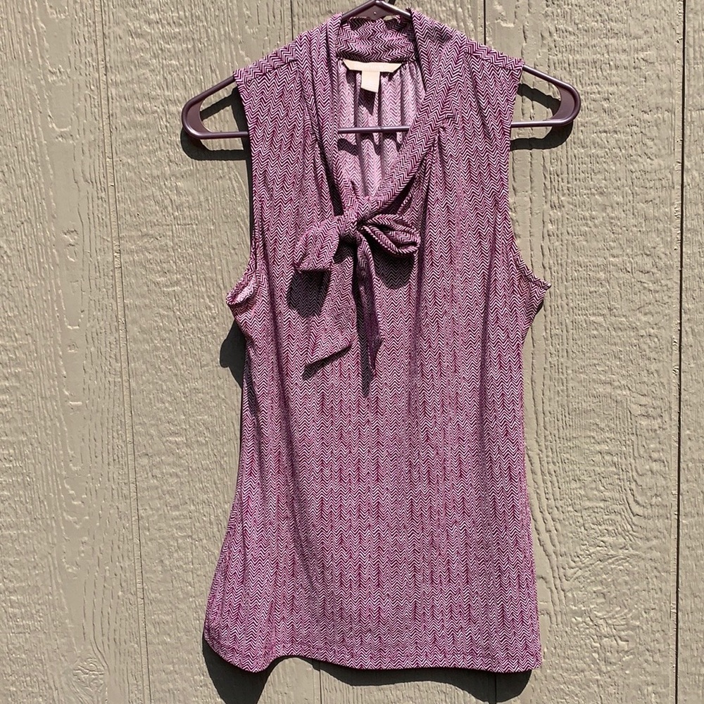 Banana Republic Chevron Tank Top w/Tie